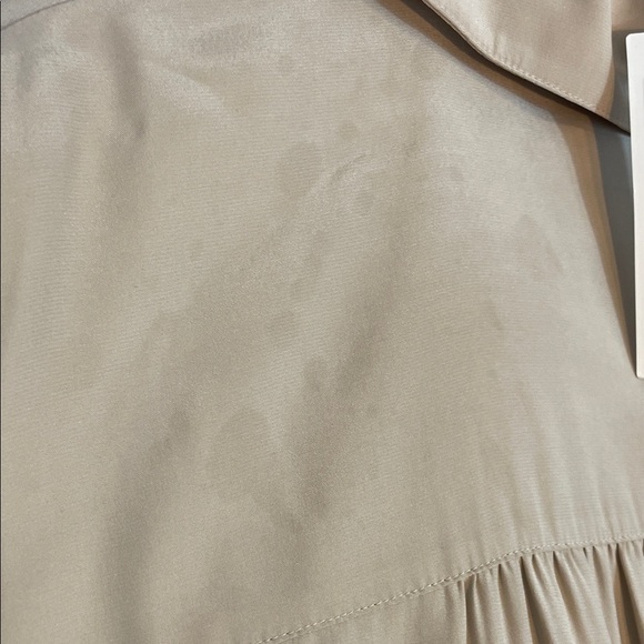 Lafayette 148 New York Beige Silk Button Down Blouse – Career Top Size 12 NWT - Picture 11 of 16